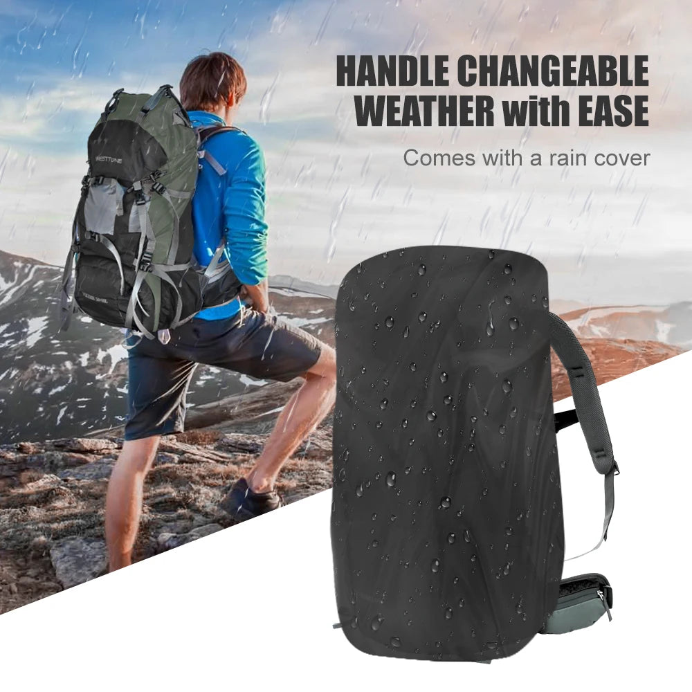 Internal Frame Backpack With Rain Cover, WESTTUNE Explorer