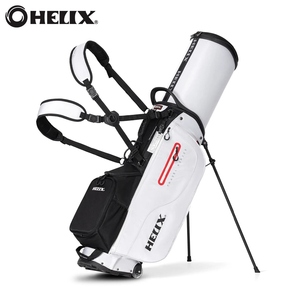 Helix Golf Stand Bag With Retractable Top Cover And Wheels