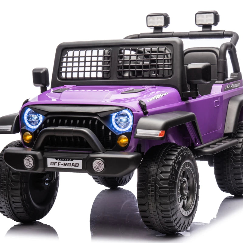 Kids Electric Ride On Truck with LED Lights and Double Seats