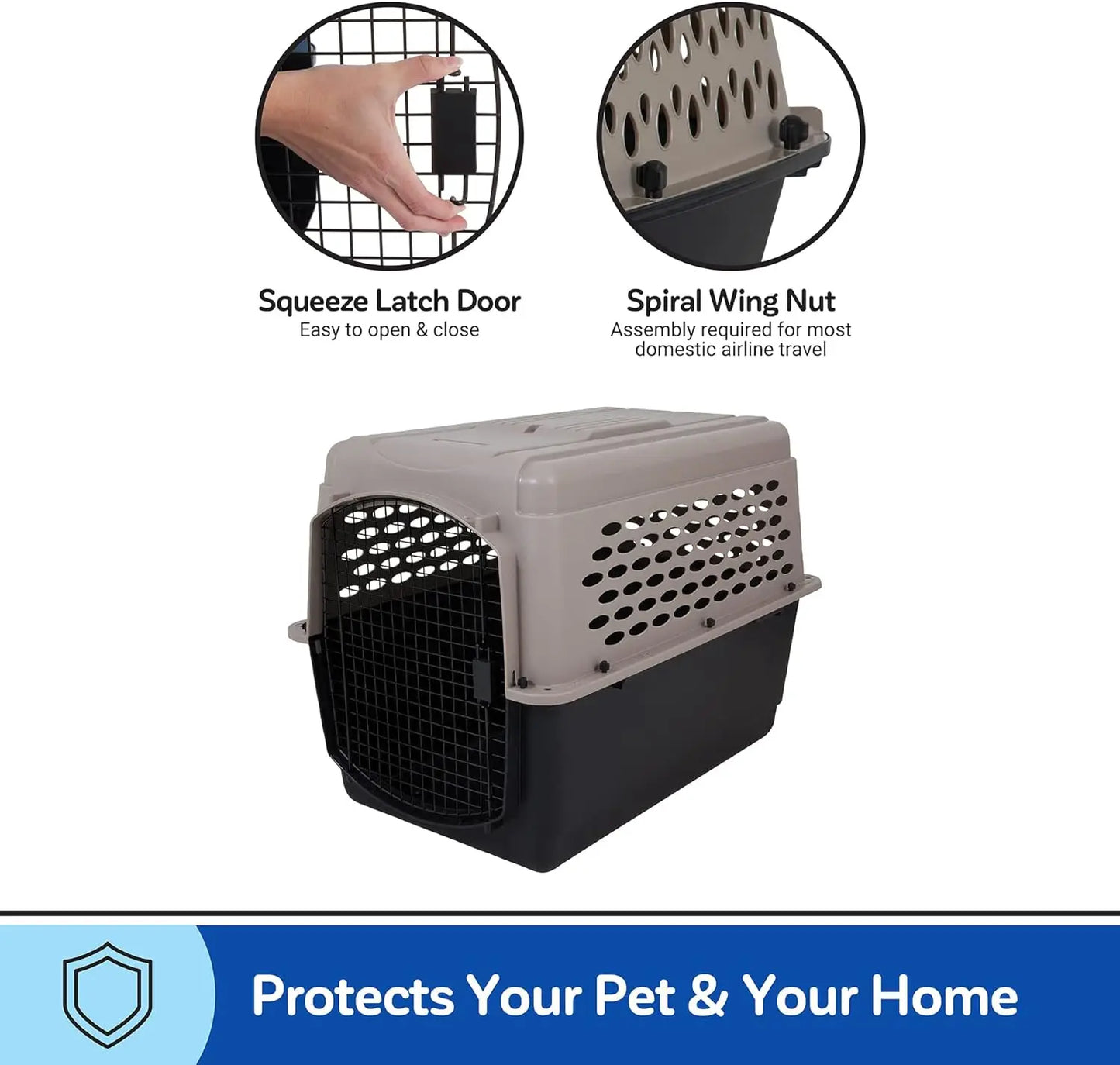Portable Dog Crate for Secure Pet Travel and Home Safety