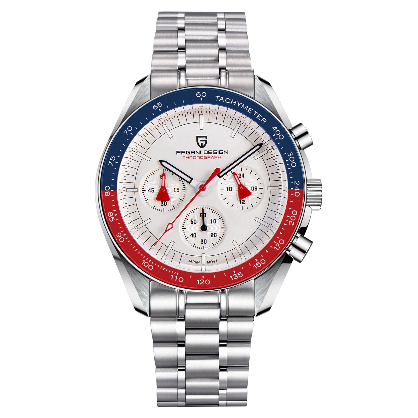 Pagani Design V5 Mens Watch Chronograph Stainless Steel