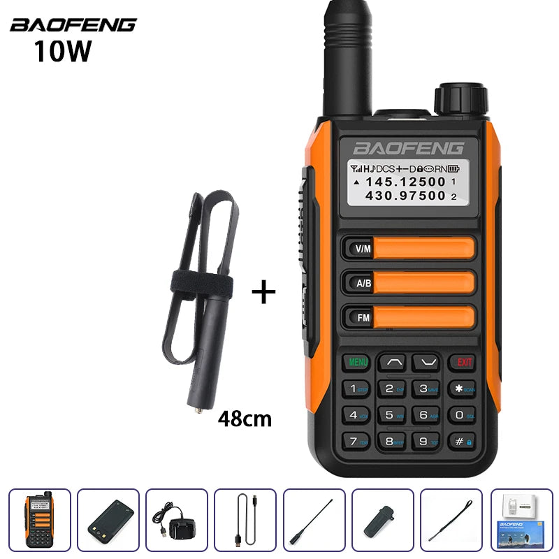 Baofeng UV-16 IP68 Waterproof Walkie Talkie Dual Band High Power Radio Long Range VHF UHF Two Way Radio with Scanner