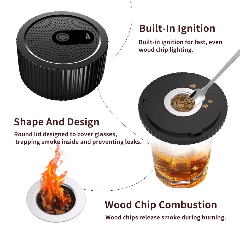 Electric Whiskey Smoker Kit Drink Infuser Tool by Alloet