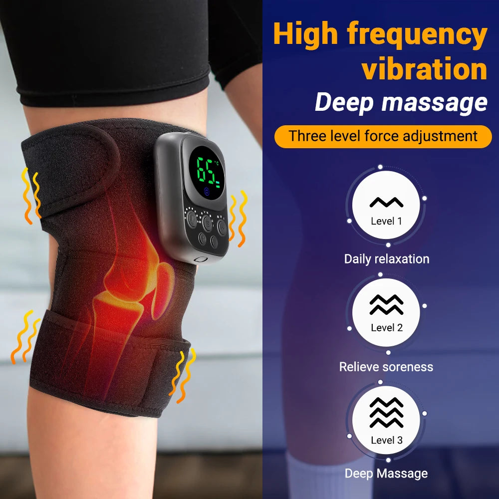 3 In 1 Shoulder Knee Elbow Heated Vibration Massager Pad