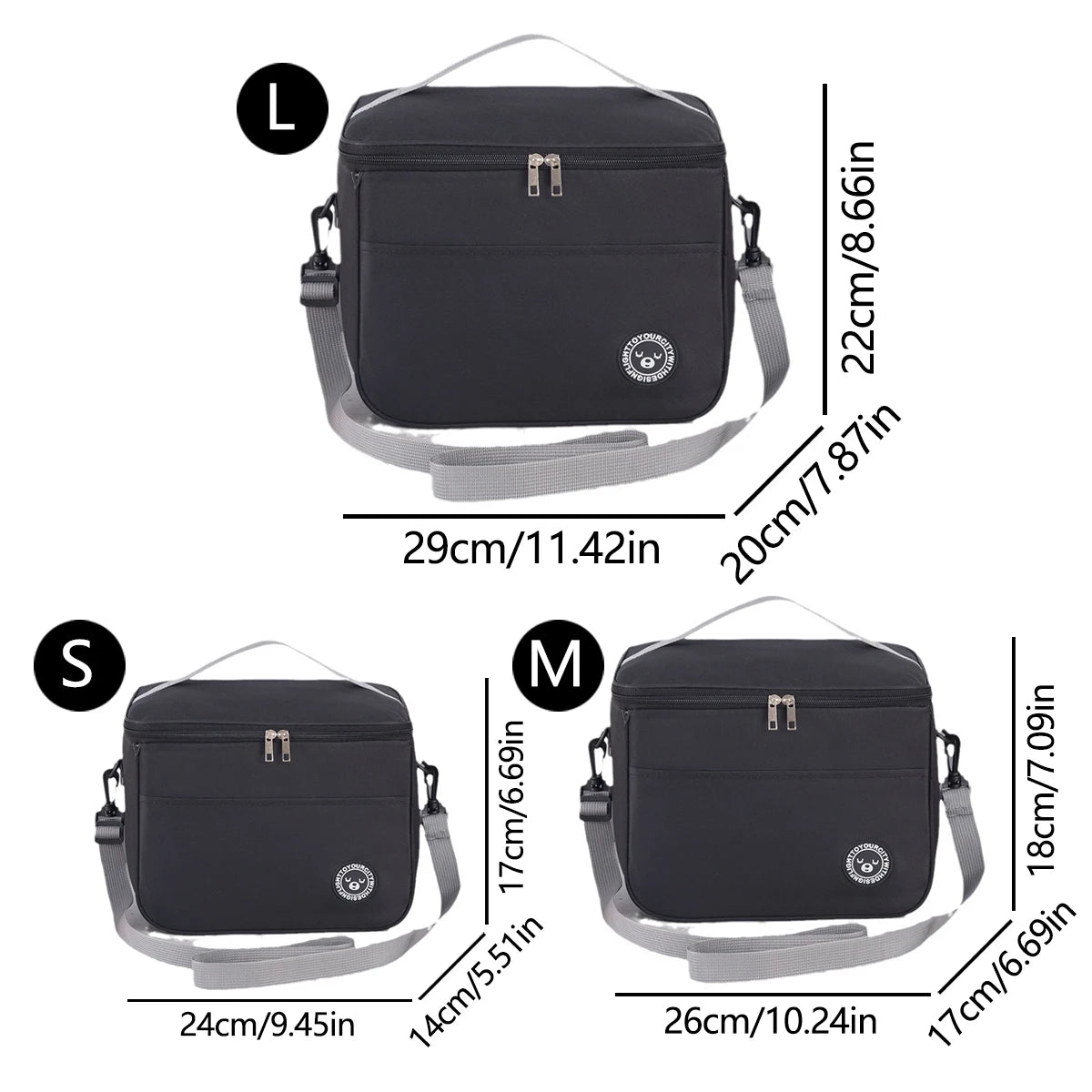 Insulated Oxford Shopping/Lunch Bags With Shoulder Strap Portable