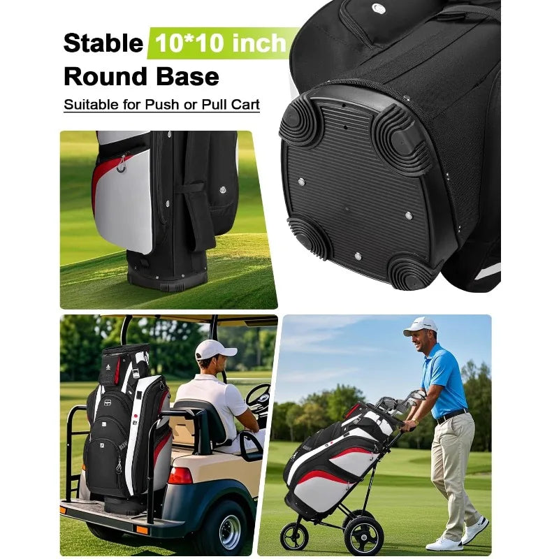 YTYINCN Vancropak Golf Cart Bag 15 Way Divider USB Port