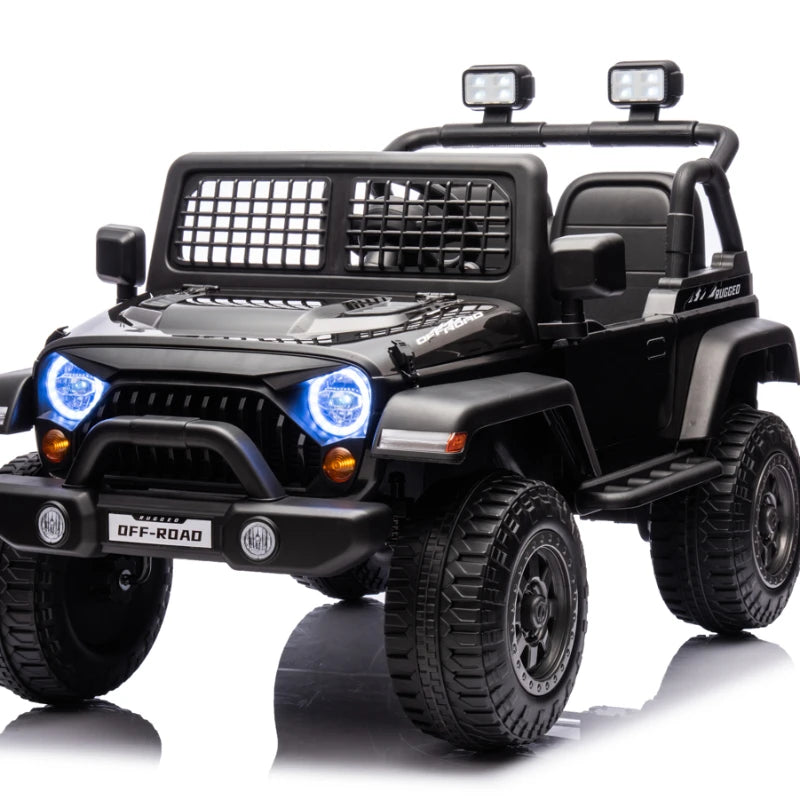 Kids Electric Ride On Truck with LED Lights and Double Seats