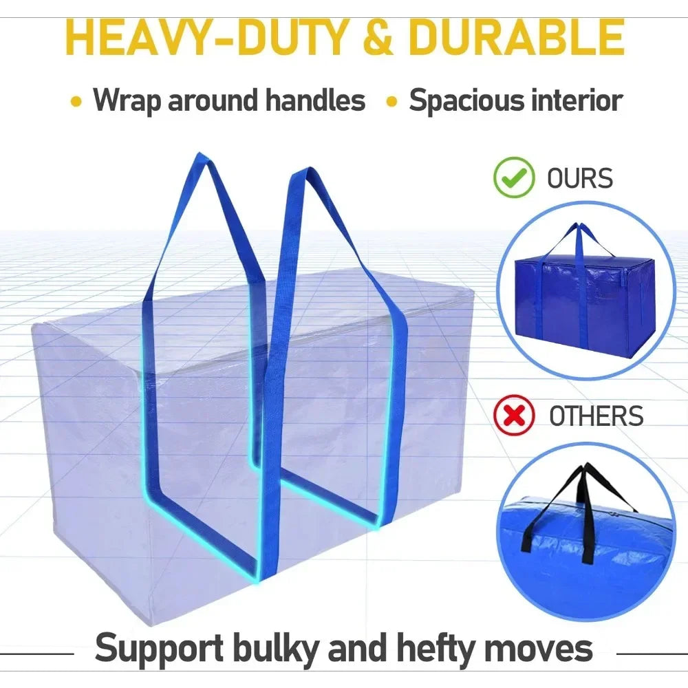Oversized Moving Bags With Zipper And Reinforced Carry Handles