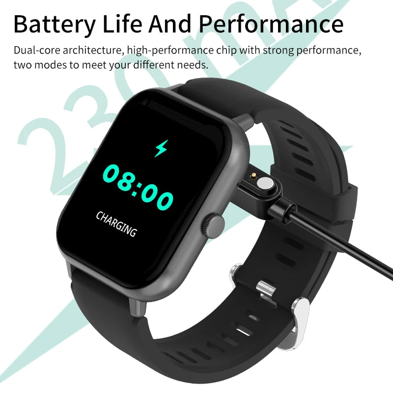 LIGE Waterproof Smart Watch Bluetooth Call For Women Men