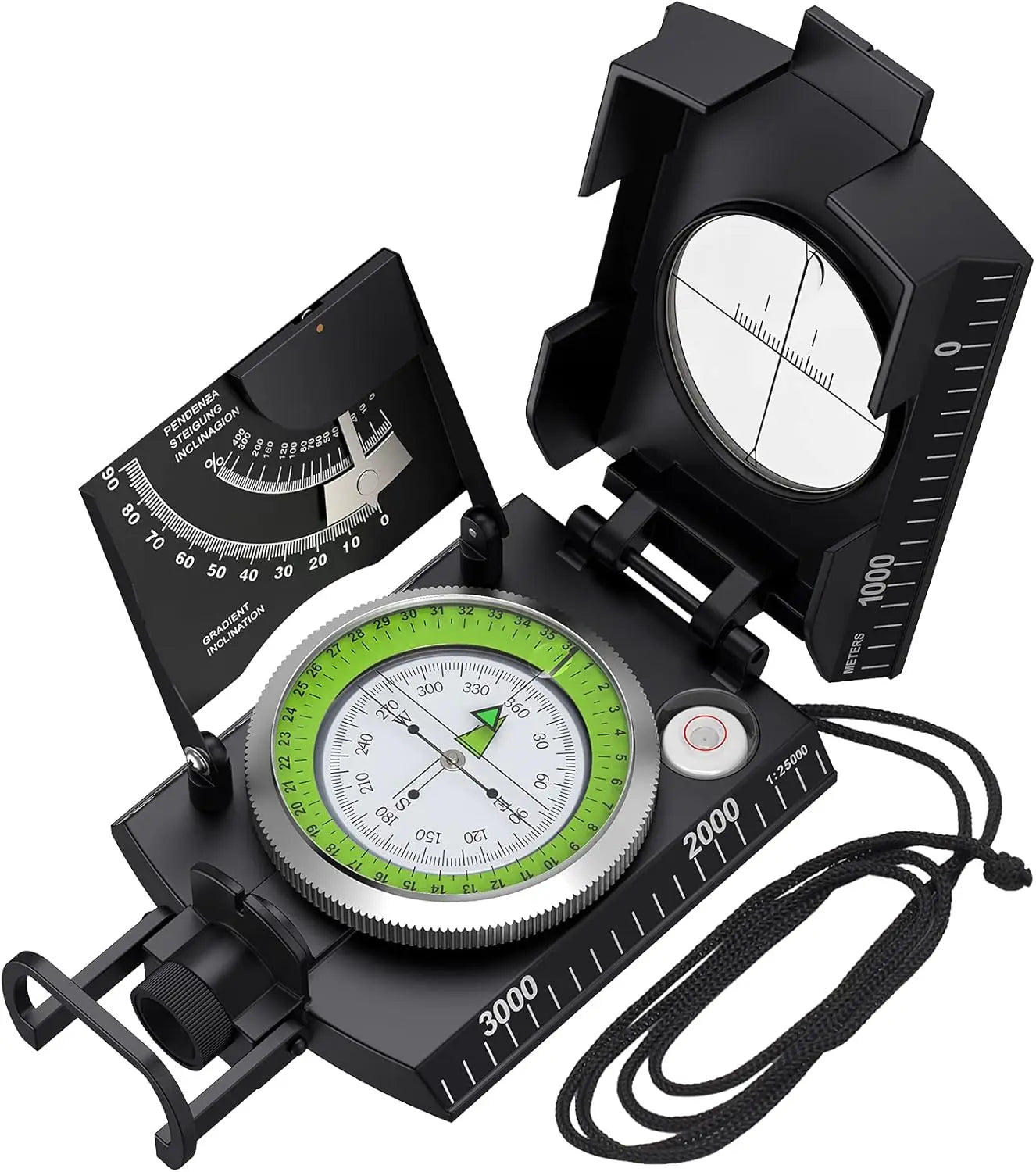 Proster Waterproof Compass With Fluorescent Dial Clinometer