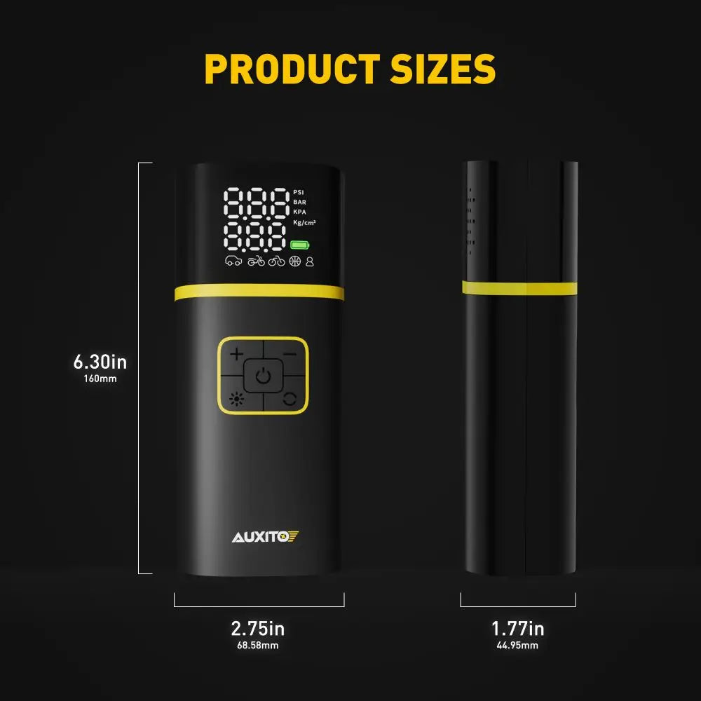 Car Air Pump Power Bank Portable Inflator for tires and more by AUXITO