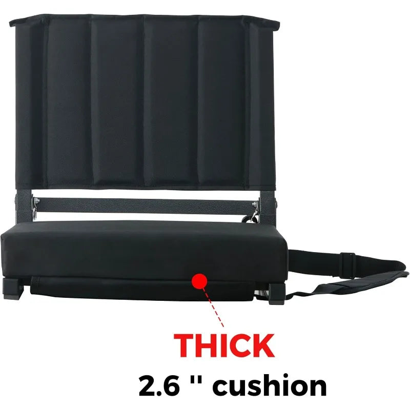 Comfortable Bleacher Seats with Back Support and Thick Padding