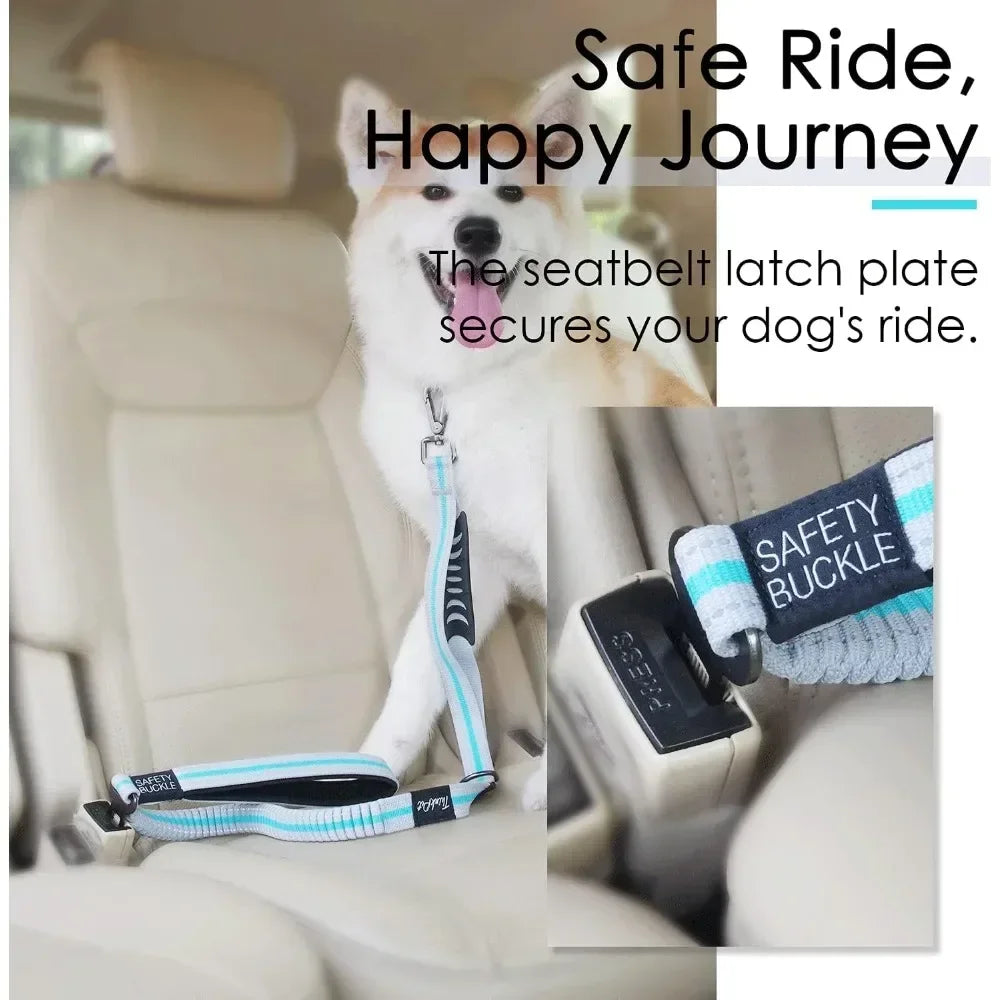 Dog Leashes –Double Handle  Leash, Comfortable Padded Heavy Duty Bungee No Pull Reflective Lead