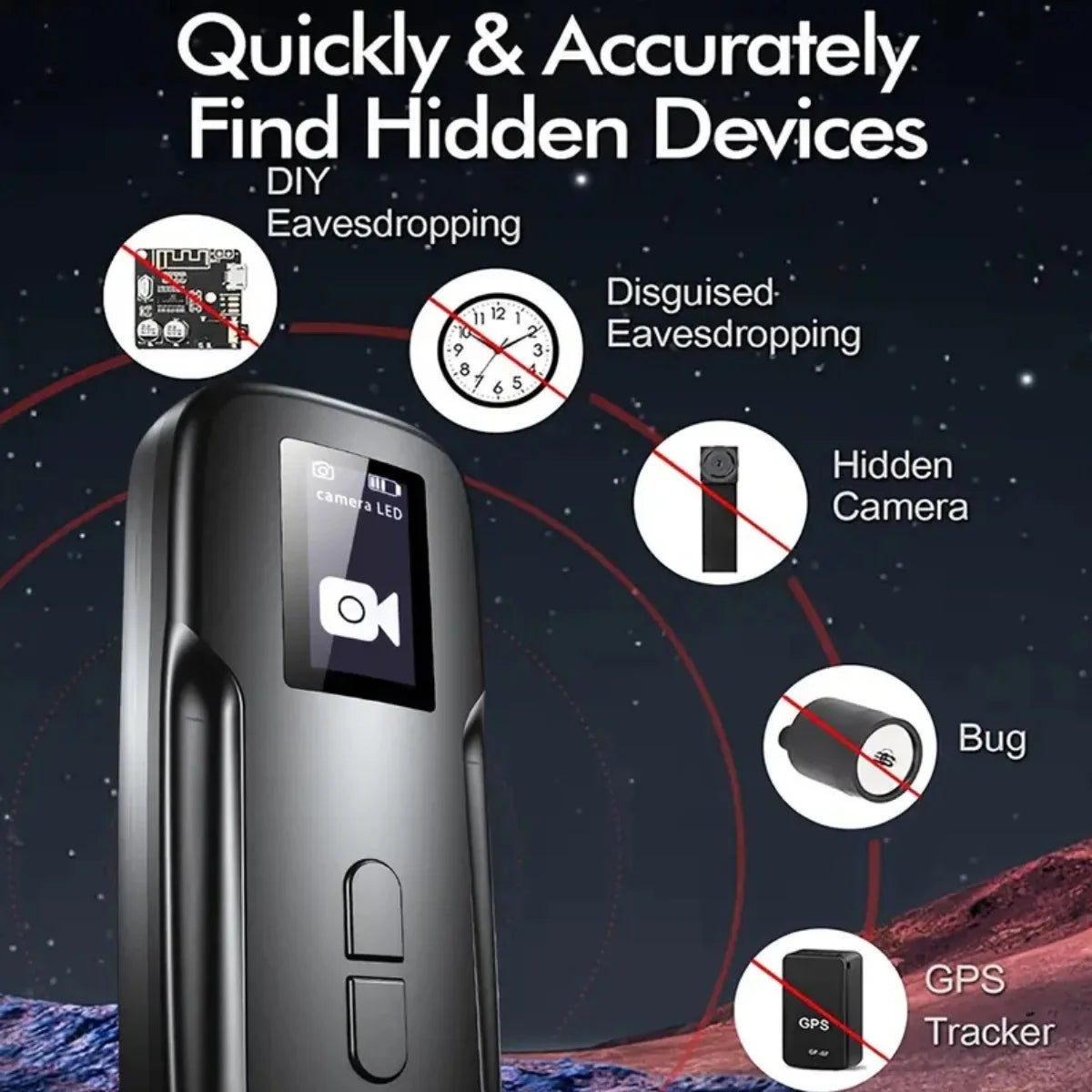 Hidden Camera Detectors Device Detector Spy RF Bug Signal Scanner