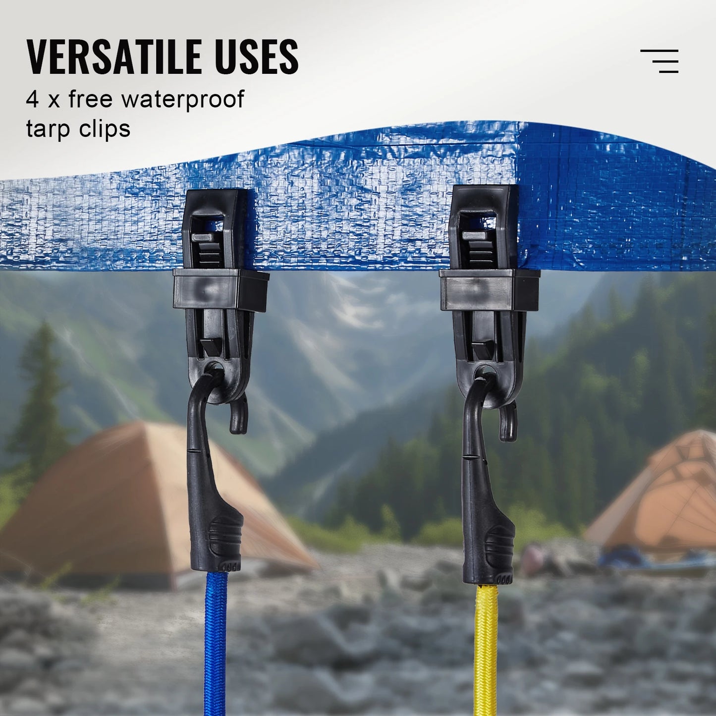 SucceBuy Bungee Cords 32 Pcs Heavy Straps for Camping