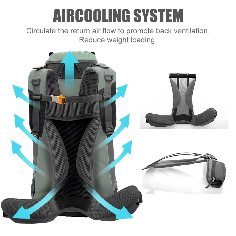 Internal Frame Backpack With Rain Cover, WESTTUNE Explorer