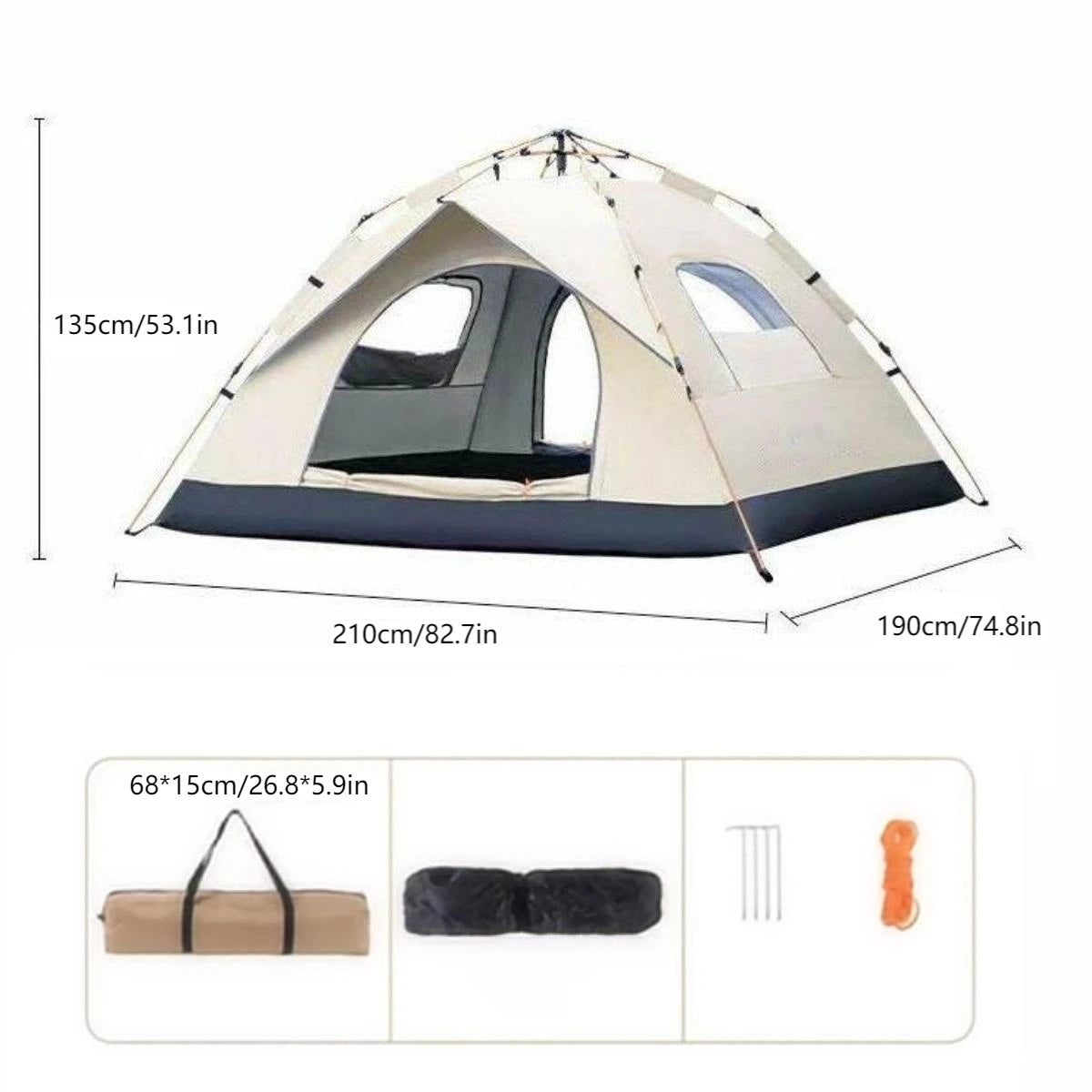 Outdoor Shelter Sunshade Self-Driving Travel Camping Tent