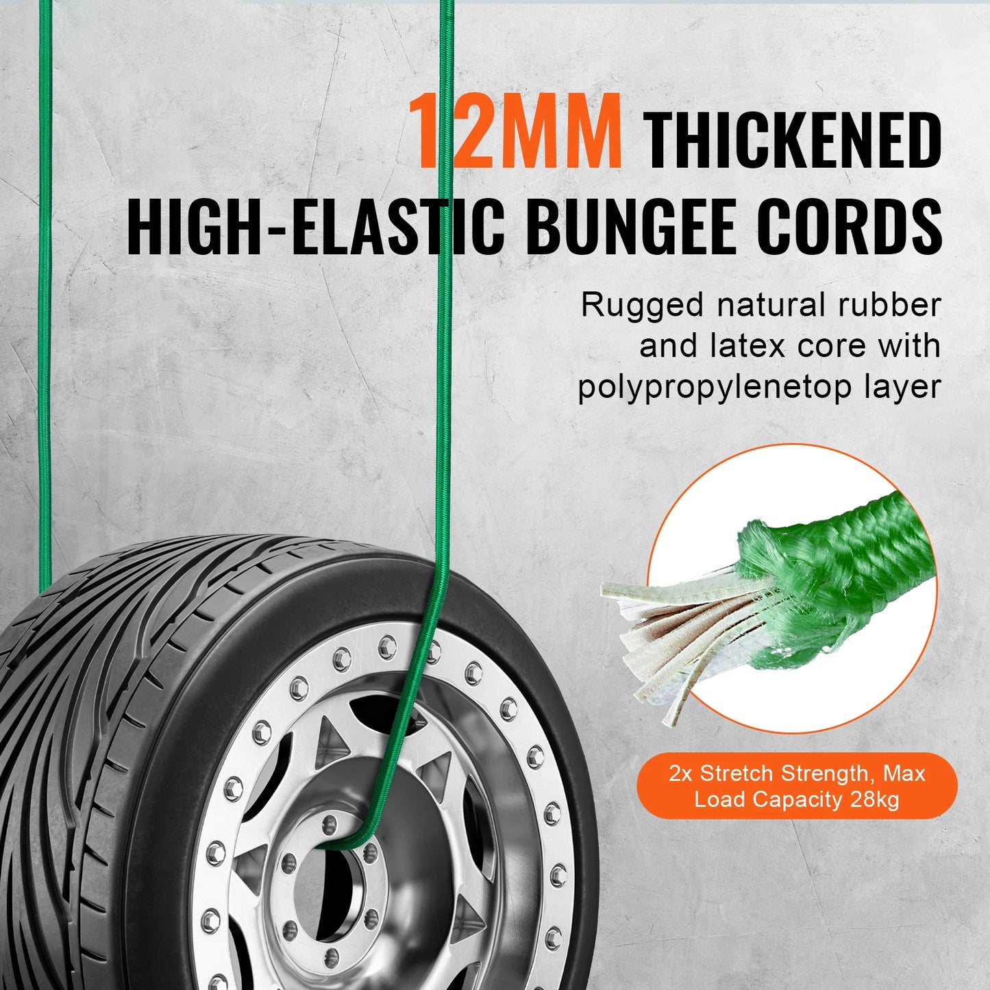 SucceBuy Bungee Cords 32 Pcs Heavy Straps for Camping
