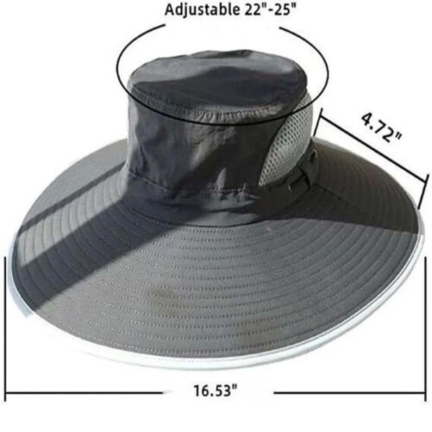 Wide Brim Outdoor Fishing Hat with Integrated Fan for Comfort