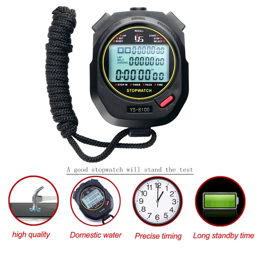 Professional Handheld Digital Stopwatch Chronograph Timer For Sports Training Precision