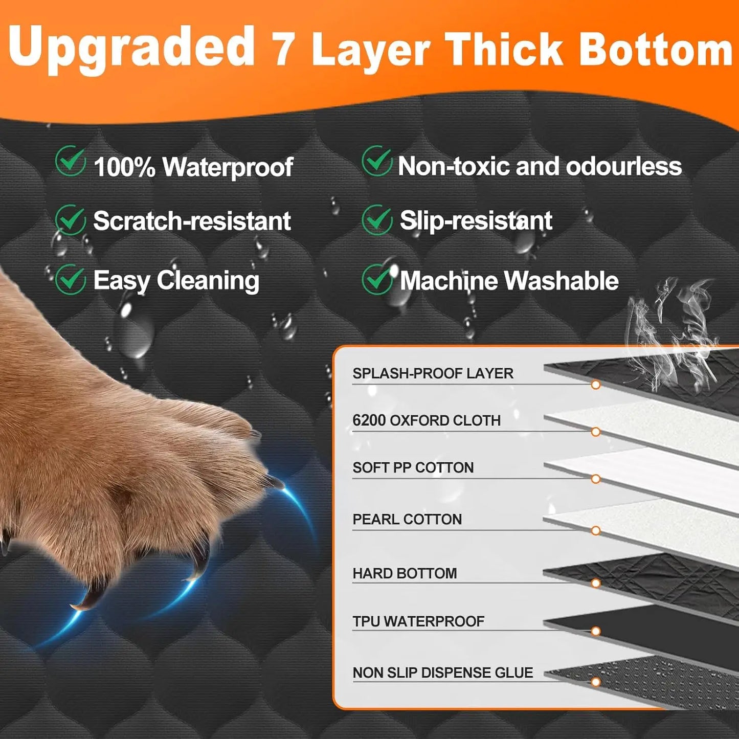Waterproof Pet Travel Accessories Foldable Dog Car Seat Car Pet Seat Safety Hammock Trunk Mat