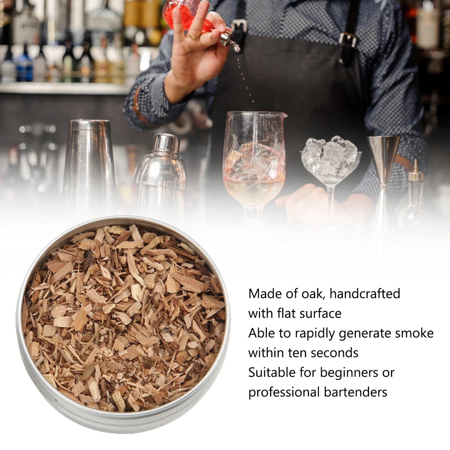 Smoking Chips for Cocktails or Whiskey; Wood Smoking Chips Kit for Smoked Drinks