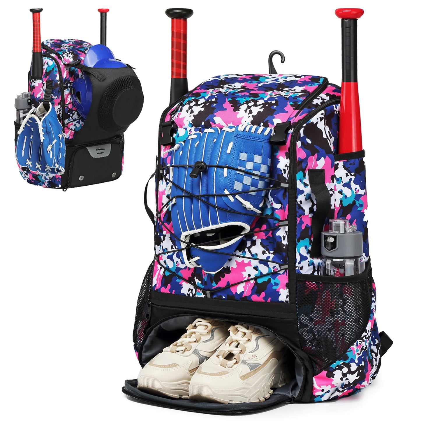 Baseball Backpack with Shoe Compartment for Youth Athletes