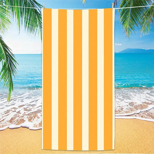 Beach Towel Stripes Pattern Sun Protection Windproof
