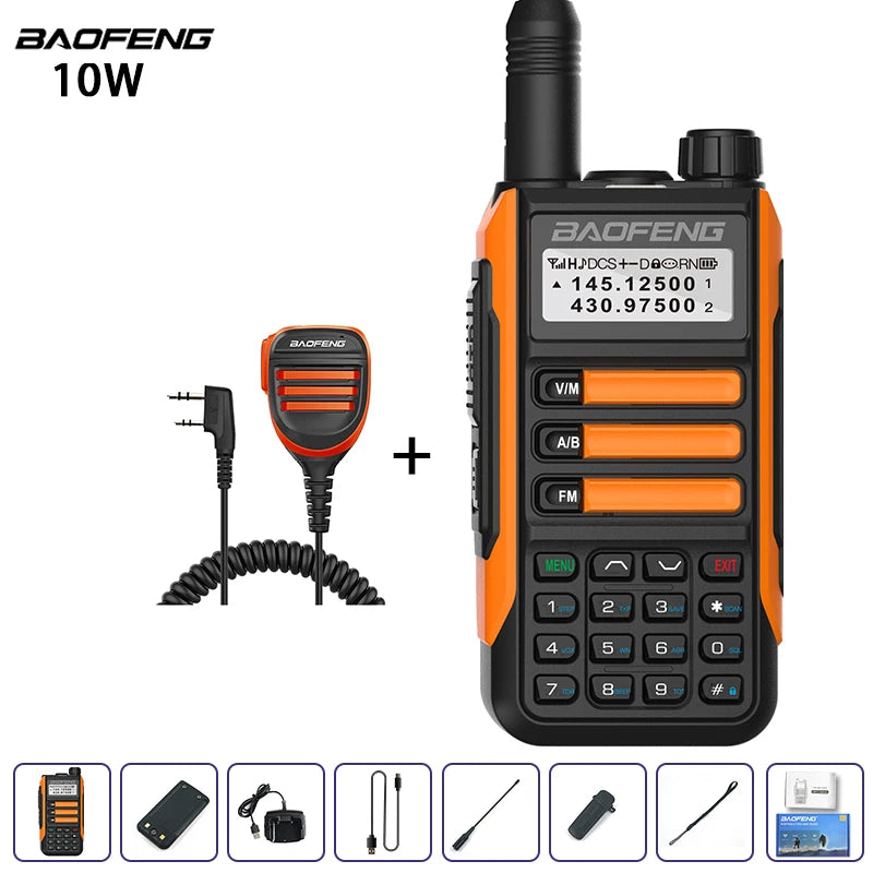 Baofeng UV-16 IP68 Waterproof Walkie Talkie Dual Band High Power Radio Long Range VHF UHF Two Way Radio with Scanner
