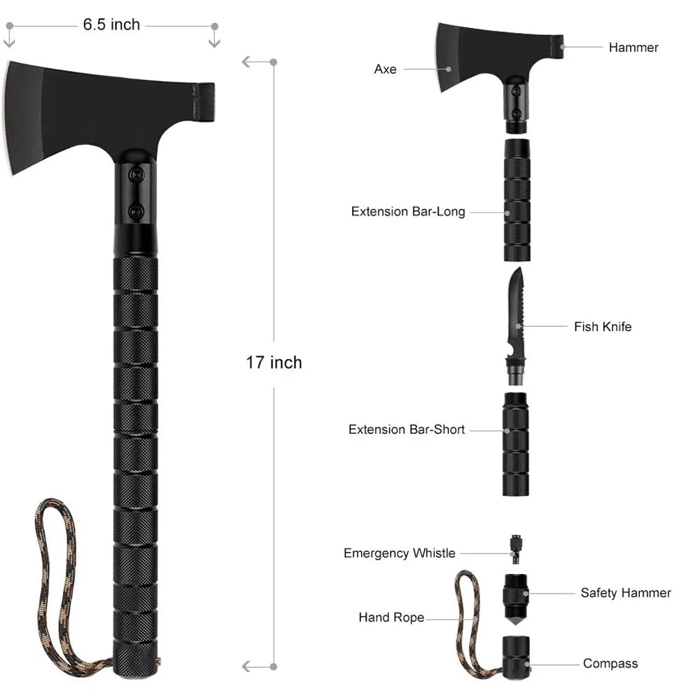 Multi-Function Survival Axe Portable Foldable Tactical Tomahawk