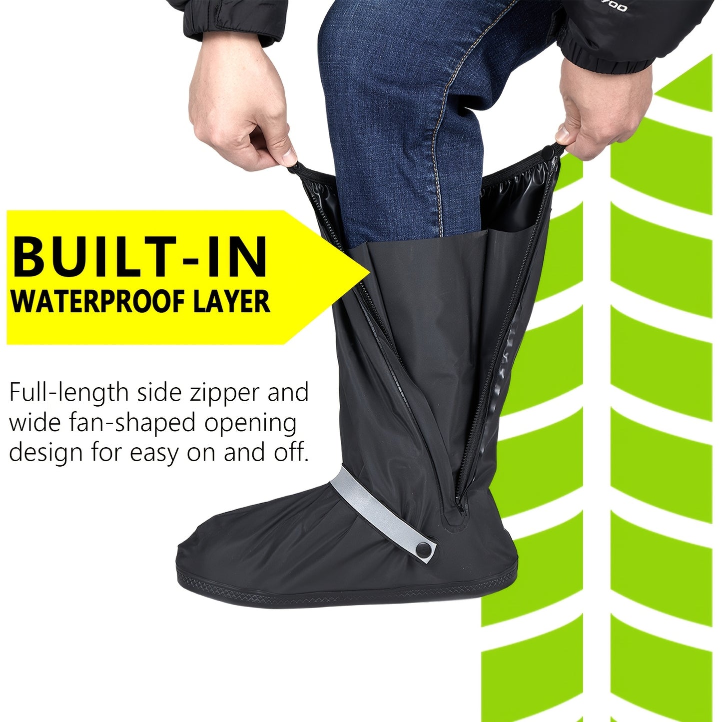 DREAM APPAREL Waterproof Rain Boot Covers With Side Zipper